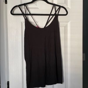 New double zero black strappy tank